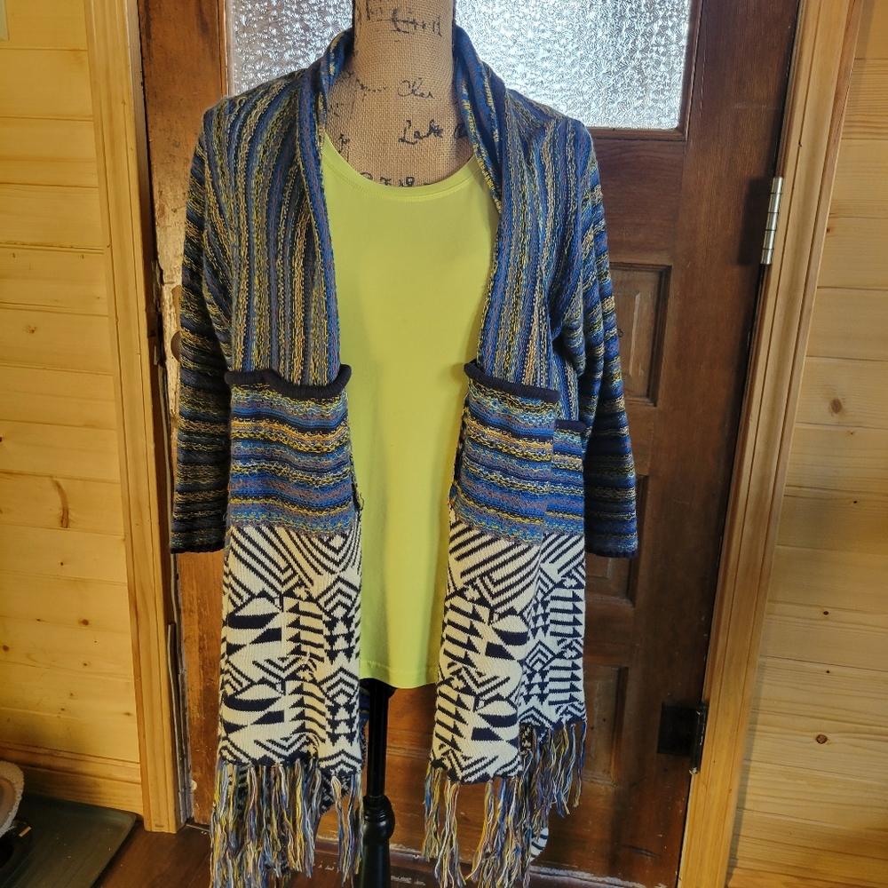 Womens 2 pc Multiples Tank & Cardigan Size Medium Spring, Hi-Low, Gorgeous